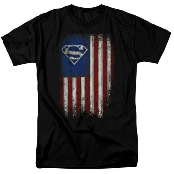 Superman Old Glory Men's T-Shirt-Medium