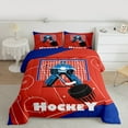 thumbnail image 2 of Homewish Teens Boys Sport Ice Hockey 2pcs Bedding Comforter Set,Ball Game Twin Comforter Sets,Blue Red Breathable Bedding Set,Breathable Home Decor,Reversible, 2 of 8