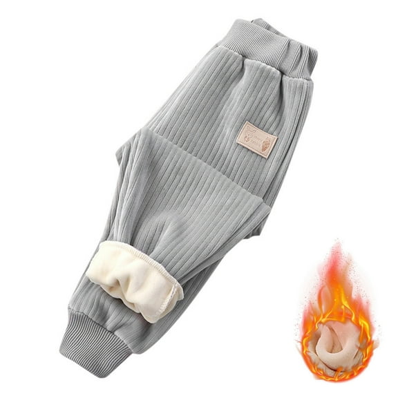Boys Pants,Corduroy Jogger Pants Lined Thick Kids Athletic Winter Pants,Boys Dress Pants,Grey,2-3 Years
