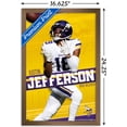 thumbnail image 3 of NFL Minnesota Vikings - Justin Jefferson 22 Wall Poster, 14.725" x 22.375" Framed, 3 of 6