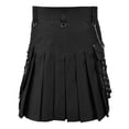 thumbnail image 4 of Simua Men's Utility Kilt | Pleated Skirt with Cargo Pockets Adjustable Waist for Festival Medieval Casual Daily Wear, 4 of 4
