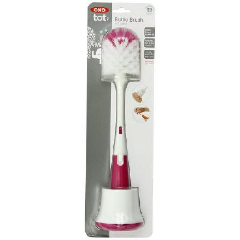 OXO Tot Bottle Brush with Nipple Cleaner and Stand – The Baby Lab