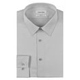 thumbnail image 2 of Calvin Klein Men's Dress Shirt Slim Fit Non Iron Herringbone, Smoke, 15" Neck 32"-33" Sleeve (Medium), 2 of 2