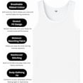thumbnail image 4 of Diamond Star Men's Undershirts (Pack of 6) - Soft Cotton Blend, Tag less Tank Tops Cotton Spandex Undershirts Sleeveless, A-Shirt Crew Neck - Comfortable Fit, 4 of 6