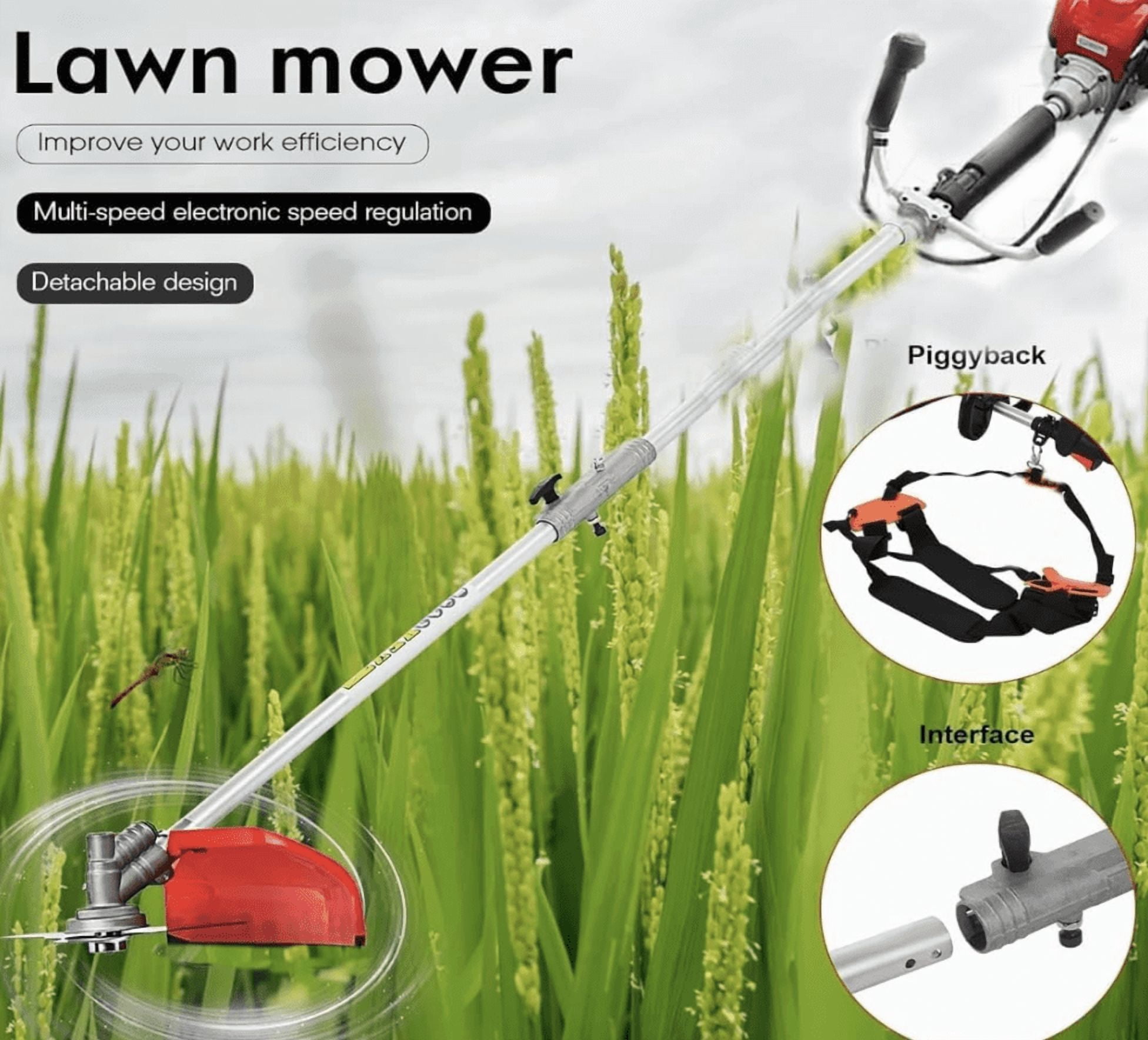 GX50 brush cutter 7 in 1 lawn mower pruner 4 stroke hedge trimmer saw chain weed eater grass cutter saw