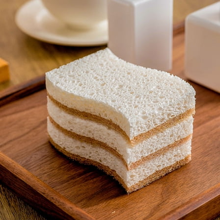 CRAFTHROU Household Cleaning Sponge Khaki Wood Fiber 9Pcs