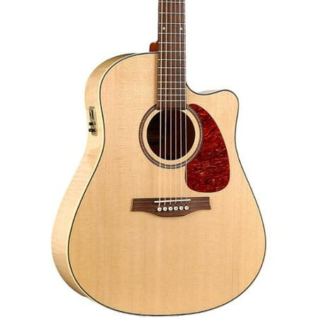 Seagull Performer Cutaway Flame Maple High Gloss QI Acoustic-Electric Guitar Natural