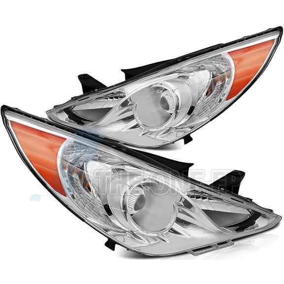 Headlights Assembly Pair For Hyundai Sonata 2011-2014 Driver and Passenger Sides