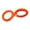 12 Inch Double Ring, variant on Premium Dog Toys Bright Orange Hard Rubber Infinite TPR Fetch Chew Rope Shapes (8.5 Inch Two Rings)