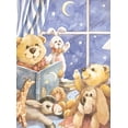 thumbnail image 2 of Unknown 14x18 White Modern Wood Framed Museum Art Print Titled - Teddy Bear Good Night I, 2 of 4