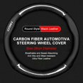 thumbnail image 1 of 1pcs Car Carbon Fiber Wear-Resistant Steering Wheel Cover Compatible with Mercedes-Benz W124 W203 W204 CITAN R CLASS SPRINTER V-CLASS VIANO, 1 of 5