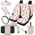 thumbnail image 2 of HUIACONG 14 Pack Cute Ladybug Print Car Seat Cover Set, Quick Installation Personalized Car Interior Accessory Kit, Suitable for Trucks Auto SUVs, 2 of 8