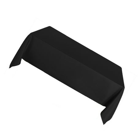 

Solid Color Rectangle Tablecloth Decoration Wedding Party Table Cloth Desk Dust-proof Cover Decorative Restaurant Hotel Black
