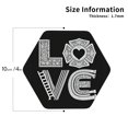 thumbnail image 2 of Firefighter Love Leather Coasters for Drinks Perfect for Living Room, Kitchen, or Outdoor Use Set of 6 Hexagon, 2 of 6