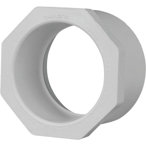 Charlotte Pipe PVC 02107 1400HA Reducer Bushing, White