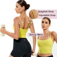 thumbnail image 5 of KEFIRLILY Womens Longline Sports Bras Cross Back Active Gym Yoga Padded Workout Crop Tank Top with Built in Bra, 5 of 8