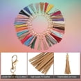 thumbnail image 4 of 10pcs Borlas de Cuero PU, 6" Borla de Llavero con Gancho Giratorio para Hacer Joyería (Caqui), 4 of 6