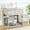 Gray, variant on Dog Crate Furniture with Double Drawers, Wooden Indoor Dog Kennel & End Table – Rustic Style MDF Dog Crate for Small, Medium & Large Breeds, Multipurpose Storage & Display Stand, Grey