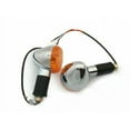thumbnail image 2 of Fits Royal Enfield Bullet 350 500cc Chrome Orange Indicators, 2 of 2