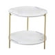 thumbnail image 2 of Mesa de centro, mueble de mesa, mesa pequeña para oficina, decoración del hogar, sala de estar Redondo blanco, 2 of 9