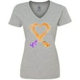 thumbnail image 3 of Inktastic Fire Heart Dragons Women's V-Neck T-Shirt, 3 of 5