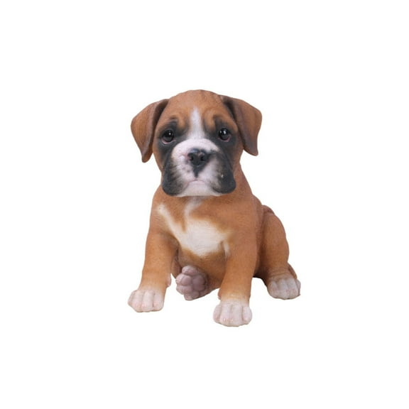 Hi-Line Gifts 6.5" Sitting Boxer Puppy Outdoor Garden Statue