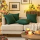thumbnail image 4 of Fundas de almohada decorativas MIULEE verde esmeralda 51x51 cm impermeables, 4 of 9