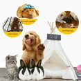 thumbnail image 2 of HQREA Puppy Teepee Pet Tent House Cat Bed Portable Teepee with Thick Cushion for Indoor, 2 of 6
