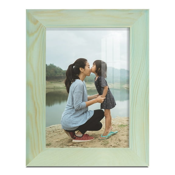 3.5x5 Wood Grain Picture Frame - Seafoam Green