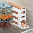 thumbnail image 3 of 4 Tier Rolling Egg Holder Dispenser,Tiers Egg Holder for Fridge, Auto Rolling Fridge Egg Organizer,Space-Saving Refrigerator Egg Holders, arge Capacity Egg Holder Dispenser for Refrigerator, 3 of 5