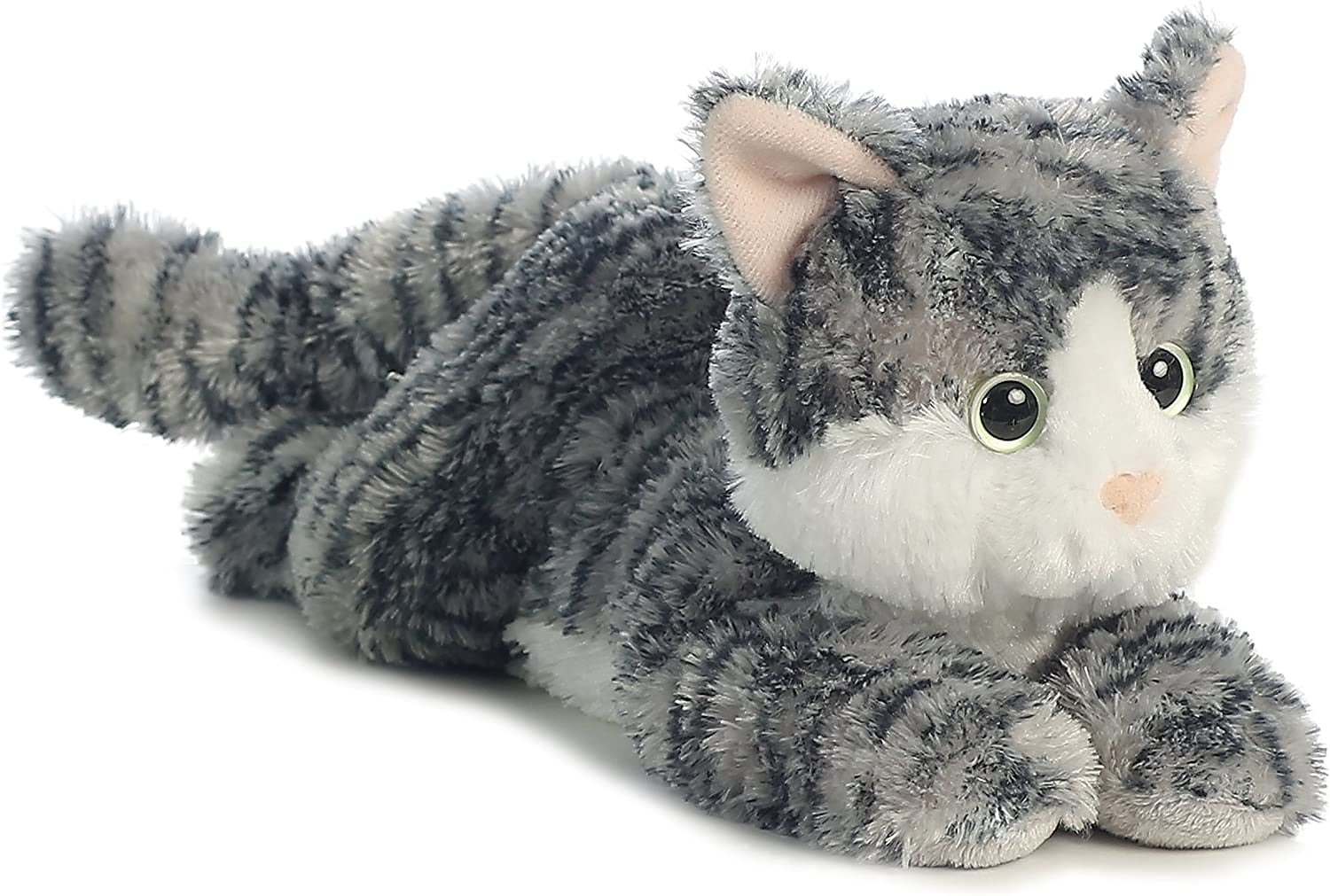 grey striped cat stuffed animal