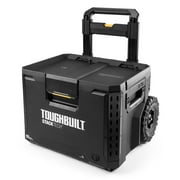 Open Box ToughBuilt Portable 2-in-1 Rolling Tool Box, Wheels & Stackable, Black