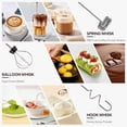 thumbnail image 5 of Xylobyte Rechargeable Milk Frother Handheld, Coffee Frother Wand Drink Mixer with Stainless Steel Whisk for Coffee, Cappuccino, Lattes, Frappe, Matcha and Hot Chocolate, Black, 5 of 10