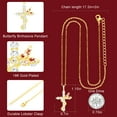 thumbnail image 6 of APSVO 18K Gold Plated Butterfly Cross Necklaces for Women Girls Octorber Birthstone Pendant Chain with Pink Tourmaline Birthday First Communion Graduation Mothers Day Jewelry Gifts Teen Her Mom Kids, 6 of 8