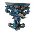 thumbnail image 3 of Estante flotante decorativo de resina, estatua, figura de ángel para dormitorio, escultura de pared, organizador para guardería, baño, libros, oficina Azul con violín, 3 of 8