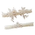 thumbnail image 2 of 2 piezas de accesorios de encaje para novias y bodas, suaves para niñas, para actuaciones en el escenario. Beige, 2 of 9
