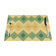 thumbnail image 1 of YFYANG Washable Heat-Resistant Placemats, 70% PVC/30% Polyester, Stylish Geometric Stripes Kitchen Table Mat, 12" x 18" 1 Piece, 1 of 6