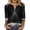 Black A, variant on Womens Christmas 3/4 Sleeve Tops with Buttons V Neck Graphic Tshirts Printed Holiday Outfits Cute Tee Shirts (XL, Black A)