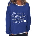 thumbnail image 2 of Herrnalise New ActivewearSudadera con estampado gráfico de letras para mujer, sudadera informal de manga larga de gran tamaño con cordón para otoño. Prepárate para la grandeza por menos., 2 of 3