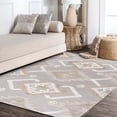 thumbnail image 5 of JONATHAN Y JONATHAN  Y Duwun High-Low Pile Neutral Diamond Kilim Indoor/Outdoor Area Rug 8 X 10 - Beige/Gray, 5 of 5