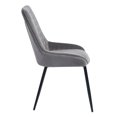 thumbnail image 4 of Homycasa Chaises d'Appoint de Salle à Manger (Ensemble de 2) Tapissées de Velours, Gris, 4 of 8