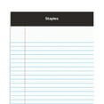 "Staples Legal Note Pads, 5"" x 8"", Narrow Ruled, Top Bound, 100 Sheets/Pad, 6 Pack (13770