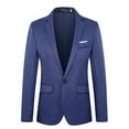 thumbnail image 2 of Xdegoge Men's Suit Jackets Trench Lapel Button Slim Fitting Blazers Suit Coat with Pockets Casual Business Fashion Stylish Clothing for Wedding Prom Party, 2 of 4