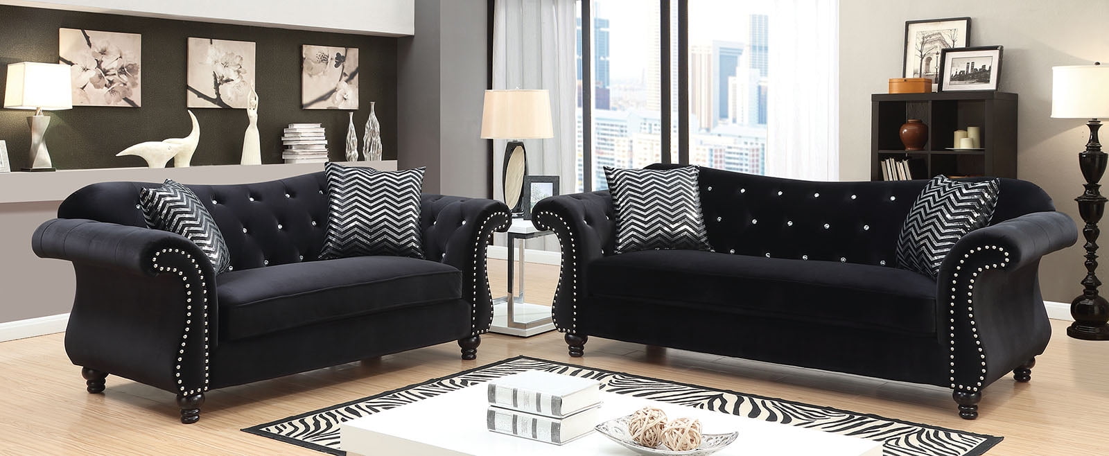 Traditional Formal Living Room Black Sofa Loveseat Button Tufted 2pc Sofa Set Nailhead Trim Queen Of Castle Relax Walmart Com Traditional Formal Living Room Black Sofa Loveseat Button Tufted 2pc Sofa Set Nailhead Trim Queen Of Castle Relax Walmart Com