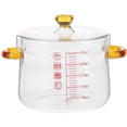 thumbnail image 1 of Small Glass Stew Pot with Lid Double Handle Kitchen Cookware Food Cooking Pot, 1 of 8