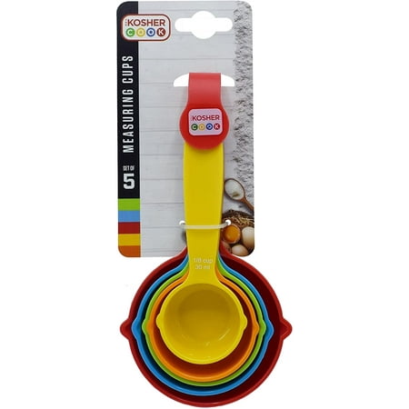 

The Kosher Cook 5 Size Colored Plastic Measure Cup Set - Multicolor