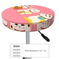 thumbnail image 4 of Lsque Cute Cat Round Bar chair cushion covers Velvet Fabric Premium Comfort Protects from Scratches and Stains for 14-17 Inch Chair- 13 inch, 4 of 7