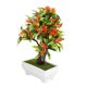 thumbnail image 2 of Bonsai Artificial Zhivalor Flor olla falsa seda rojo, 2 of 8