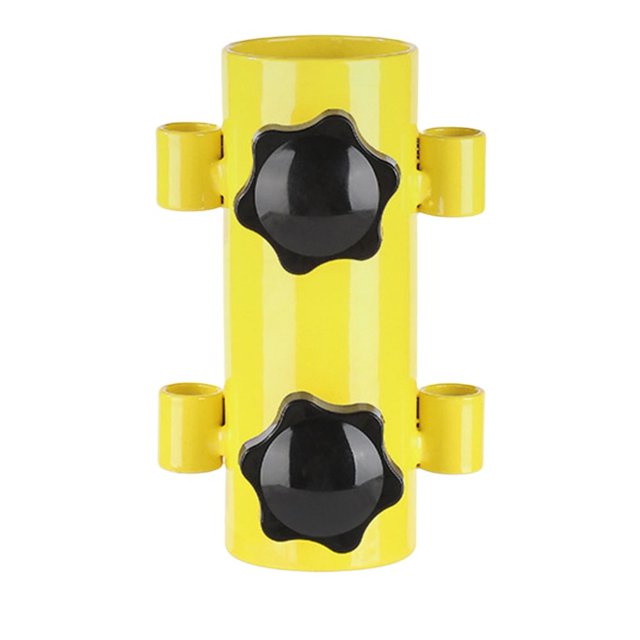 Splihome Support de Tige de Tente Réglable Auvent de Camping Extérieur Tube Fixe Coupe-Vent Jaune