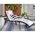 thumbnail image 3 of SAFAVIEH Colley Wicker Outdoor Chaise Sun Lounger, Black, 3 of 15